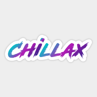 Chillax 90s Slang With 90s Colors Sticker